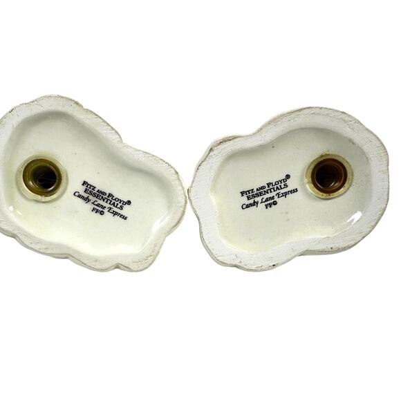 Fitz Floyd Candy Lane Express Holiday Gingerbread Couple Salt & Pepper-No box - Picture 4 of 5